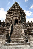 Prambanan - Candi Lara Jonggrang, entrance staircase of Shiva temple 